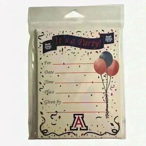 University of Arizona Wildcats Party Invitations Set of Two